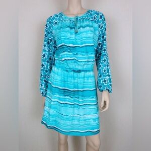 Michael Kors 6 Blue Ocean Resort Wear Dress Coverup Beach Yacht Palm S/M